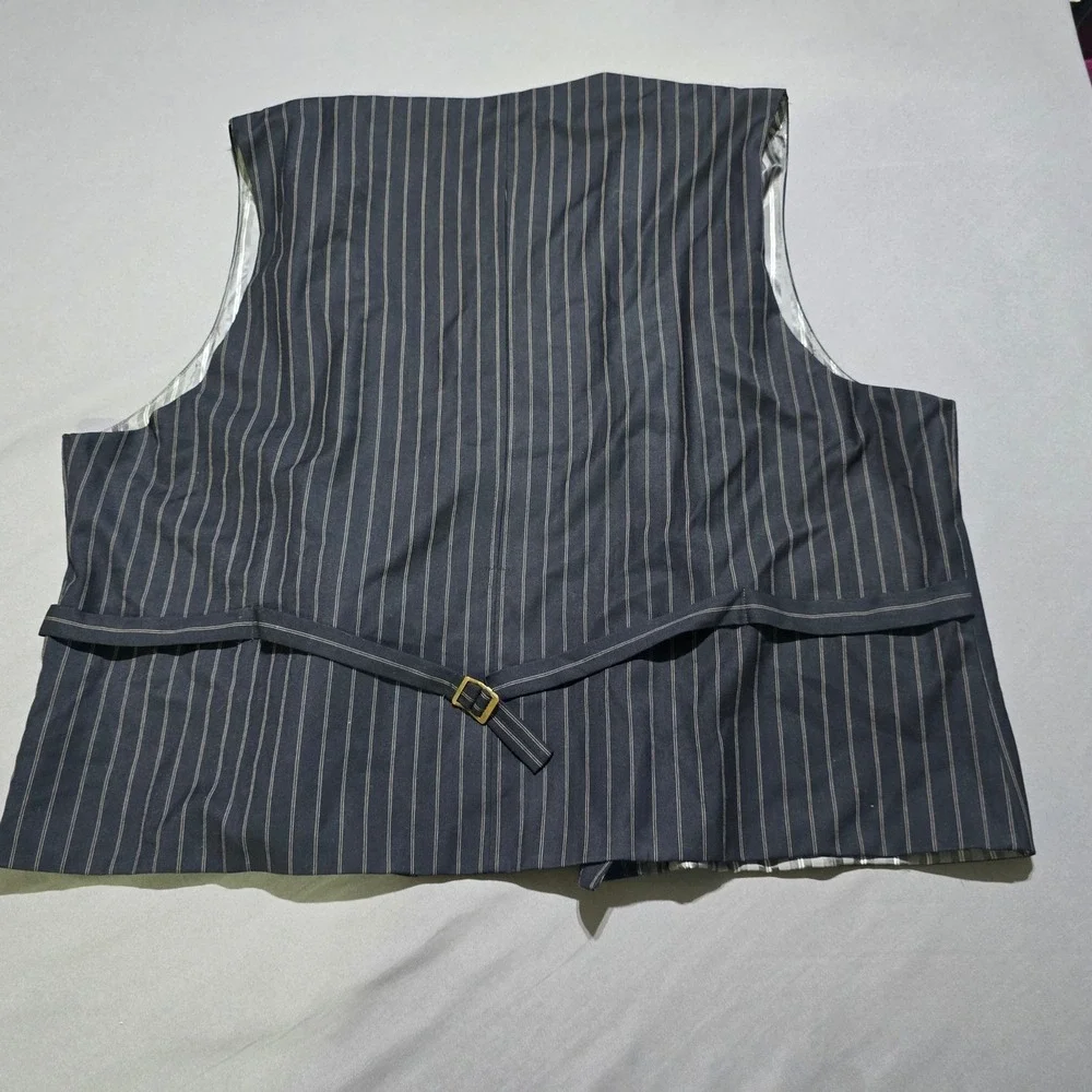 Caravelli Fusion 3 Piece Suit Mens jacket 56L 52x28 pants Vest pinstripe